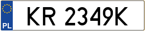 Trailer License Plate